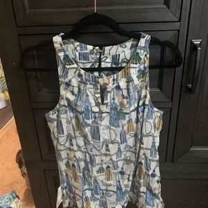 Tommy Hilfiger White Tassel-Print Sleeveless Camisole